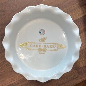 The Cake Bake Shop White Pie Dish